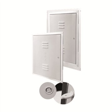 Sportello per contatore gas elettronico telaio: acciaio inox - antina: abs sport.cont.uni gas 9036 inox h 50 x l 40 x p 4,2