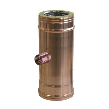 Raccordo a T 90° inox/rame ridotto ø 80 m l 250 mm: connessione per