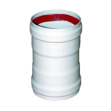 Manicotto FF Alluminio Ø100mm L.135mm Bianco Guarnizione | Idrobay