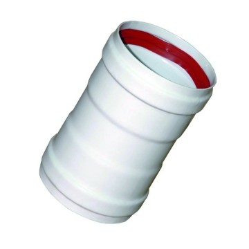 Manicotto FF Alluminio Ø100mm L.135mm Bianco Guarnizione | Idrobay