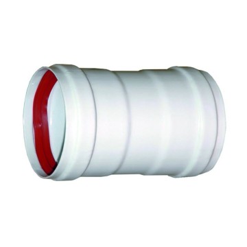 Manicotto FF Alluminio Ø100mm L.135mm Bianco Guarnizione | Idrobay