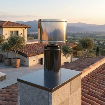Cappello Antivento Inox AISI 316L Ø110mm Terminale Camino | Idrobay