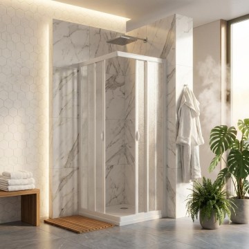 Box Doccia Angolare Scorrevole Linea Acril H190 Estensibile | Idrobay