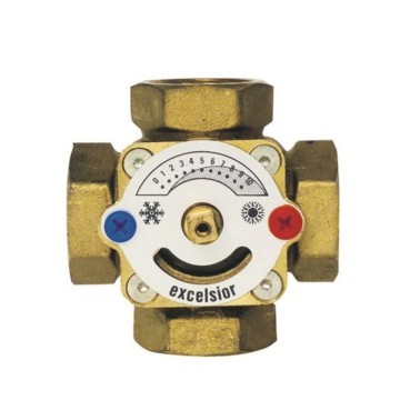 Valvola Miscelatrice 4 Vie 1" FF Rotore Farfalla 12,5kW PN6 | Idrobay