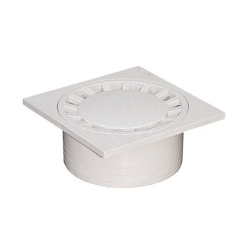 Chiusino Sifonato PVC Antishock 250x250 H87 Ø100 Grigio | Idrobay