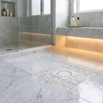 Chiusino Sifonato PVC Antishock 250x250 H87 Ø100 Grigio | Idrobay