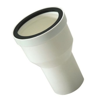 Riduzione Ø80M-Ø100F Polipropilene Bianco Scarichi Civili | Idrobay