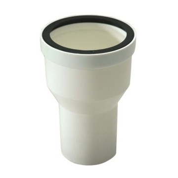 Riduzione Ø80M-Ø100F Polipropilene Bianco Scarichi Civili | Idrobay