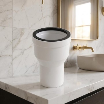 Riduzione Ø80M-Ø100F Polipropilene Bianco Scarichi Civili | Idrobay