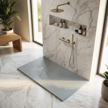 Piatto Doccia Zero 800x1700 Mineral Plane Cemento Antiscivolo | Idrobay
