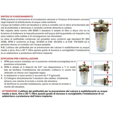 Dosatore Polifosfati 1" FF Girevole Filtro Disco Anticalcare