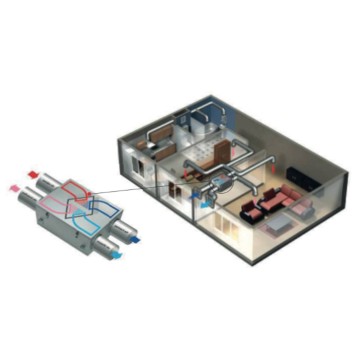 VMC Recupero Calore Entalpico VUE 100 P mini 78-156 m³/h 64-72% Vents