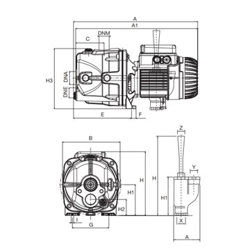 Pompa Centrifuga Autoadescante DAB DP 102 M Monofase 0,75 kW Aspirazione 27 m