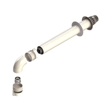 Kit coassiale ø 60/100 in alluminio per un'installazione facile e si