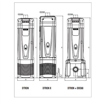 Pompa Sommersa Multigirante 7" PLC Versione X 0,6 kW 45m DAB DTron3 X 45/90