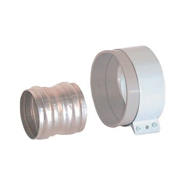 Giunto di collegamento in alluminio per tubi ø 60/100 con fascetta