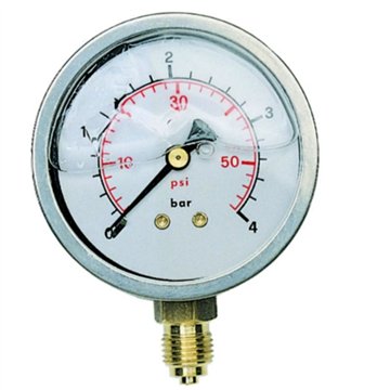Manometro radiale ottone Ø63 mm 2,5 bar attacco 1/4" IP65