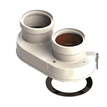 Sdoppiatore PVC Ø80 mm per Aspirazione/Scarico con Ispezione