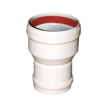 Riduzione in alluminio per tubi, lunghezza 135 mm