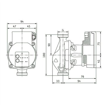 Circolatore solare e geotermico Wilo Varios PICO-STG 25/1-7-180