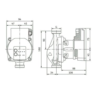 Circolatore solare e geotermico Wilo Varios PICO-STG 25/1-8-180