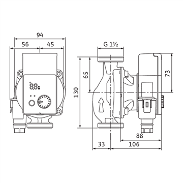 Circolatore alta efficienza Wilo Yonos PICO 25/1-8-130 130mm