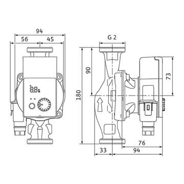 Circolatore alta efficienza Wilo Yonos PICO 30/1-4 180mm