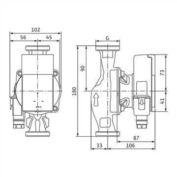 Circolatore alta efficienza Wilo Atmos PICO 25/1-8 180mm