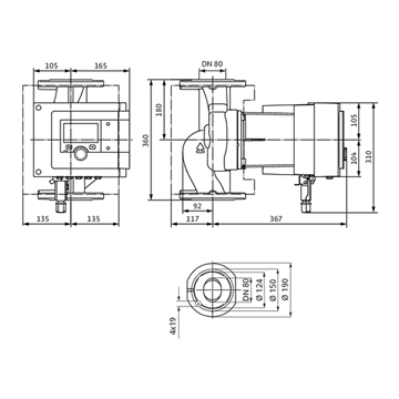 Circolatore alta efficienza Wilo Stratos MAXO 80/0,5-6 PN6