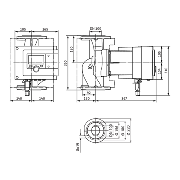 Circolatore alta efficienza Wilo Stratos MAXO 100/0,5-12 PN10