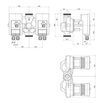Circolatore alta efficienza Wilo Yonos MAXO-D 30/0,5-7