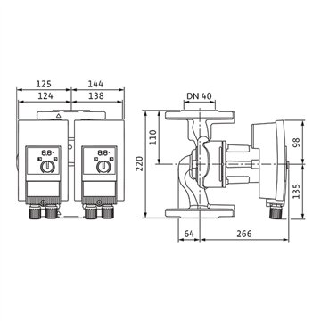 Circolatore alta efficienza Wilo Yonos MAXO-D 40/0,5-8