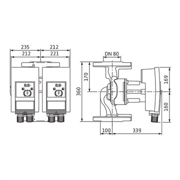 Circolatore alta efficienza Wilo Yonos MAXO-D 80/0,5-6 PN10