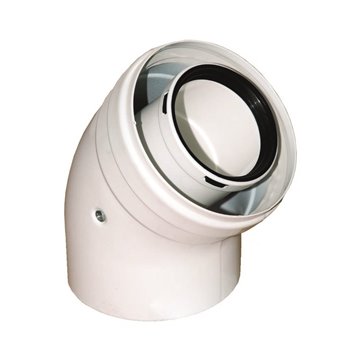 Curva coassiale a 45 gradi maschio-femmina per connessioni efficienti