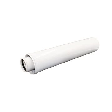 Prolunga Coassiale MF 60/100 L.1000mm PPS/Metallo Bianco | Idrobay