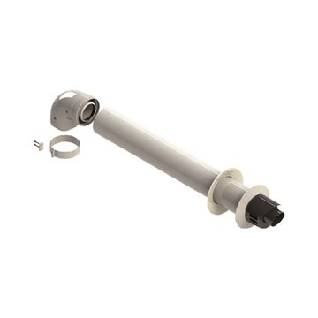 Kit coassiale PPS/metallo verniciato per installazione senza ispezion