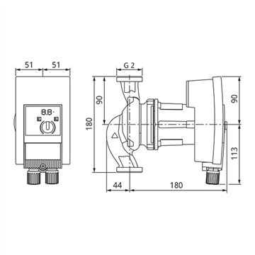 Circolatore ACS G2" 7m - Wilo Yonos MAXO-Z 30/0,5-7