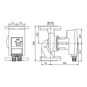 Circolatore ACS DN50 10m - Wilo Yonos MAXO-Z 50/0,5-9