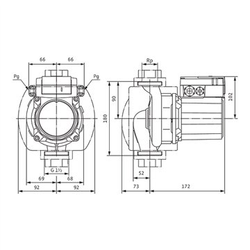 Circolatore ACS G1½" bronzo trifase - Wilo TOP-Z 25/10 DM