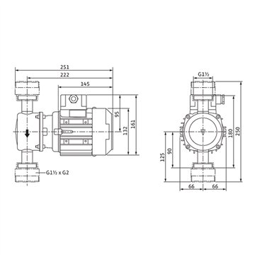 Pompa inline ACS inox trifase - Wilo VeroLine IP-Z 25/6 DM