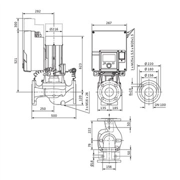 Pompa inline DN100 - Wilo Stratos GIGA2.0-I 100/1-14/5,5