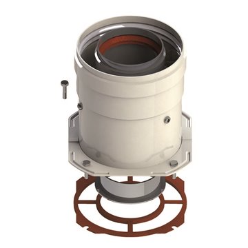 Tronchetto di partenza in alluminio coassiale ø 60/100 per facilitar