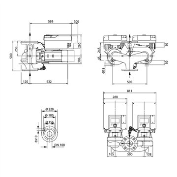 Pompa gemellare DN100 - Wilo Stratos GIGA2.0-D 100/1-8/2,2