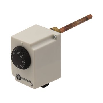 Termostato regolabile a immersione t.30+90°c attacco 1/2"x100