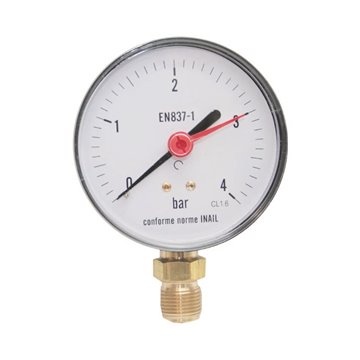 Manometro radiale di precisione ø 63 mm per misurazioni accurate.