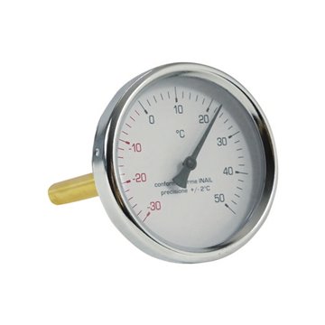 Termometro bimetallico attacco posteriore Ø80 – Guaina L 50 mm