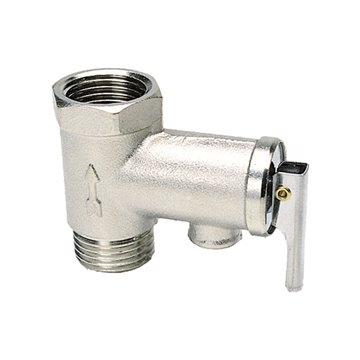 Valvola di sicurezza e ritegno per scaldabagno con scarico manuale 130 1/2"mf 8 bar
