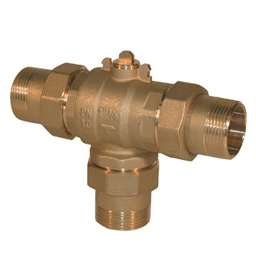 Valvola a sfera motorizzata 3 vie deviatrice 3 fori