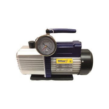 Pompa per il Vuoto a Doppio Stadio con Elettrovalvola e Vacuometro - Compatibile con Refrigeranti A2L