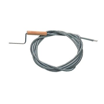 Nettatubi a molla Ø7 mm x 1,5 m con manico in legno e terminale